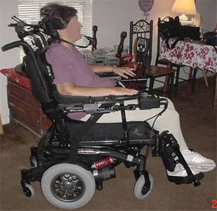 Wheelchair after adjustment 